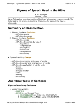 Figures of Speech Used in the Bible Page 1 of 7