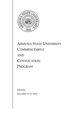 Fall 2014 Commencement Program