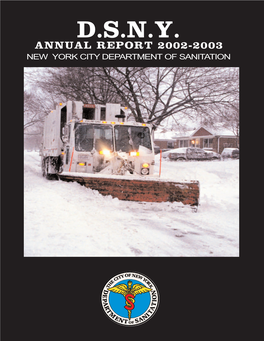 Annual Report 2002-2003 New York City Department of Sanitation
