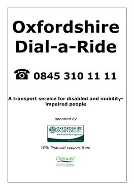 A Transport Service for Disabled and Mobility- Impaired People