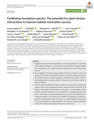 Facilitating Foundation Species: the Potential for Plant–Bivalve Interactions to Improve Habitat Restoration Success