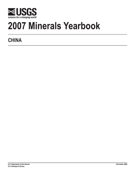 The Mineral Industry of China in 2007