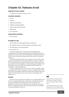 Chapter A3. Features of Soil