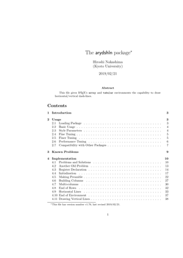 The Arydshln Package∗