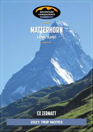 Matterhorn Guided Ascent Ex Zermatt 2021