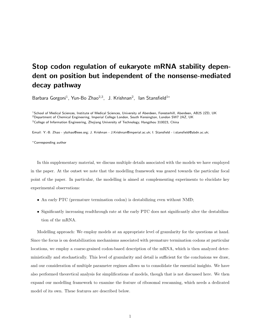 stop-codon-regulation-of-eukaryote-mrna-stability-depen-dent-on