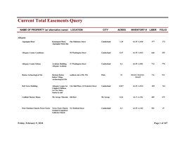 Current Total Easements Query