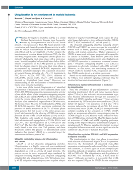 Ubiquitination Is Not Omnipresent in Myeloid Leukemia Ramesh C