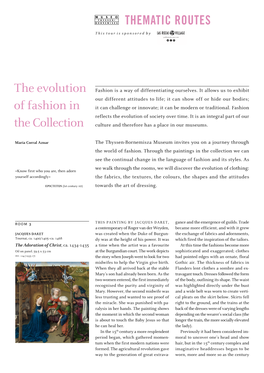THEMATIC ROUTES the Evolution of Fashion in The
