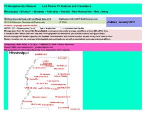 Updated January 2015 Mississippi