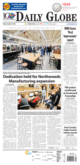 Dedication Held for Northwoods Manufacturing Expansion