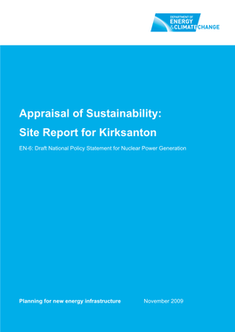 Appraisal of Sustainability: Site Report for Kirksanton