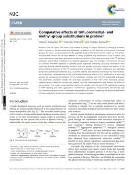 Comparative Effects of Trifluoromethyl- and Methyl-Group Substitutions In