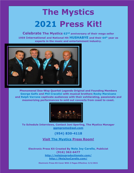 The Mystics 2021 Press Kit!