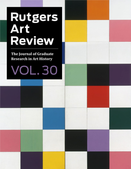 VOL. 30 Rutgers Art Review