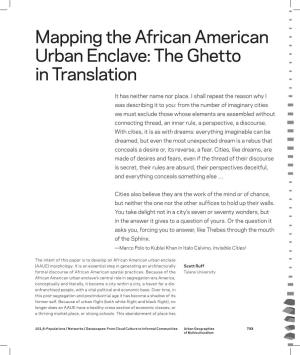 Mapping the African American Urban Enclave: the Ghetto in Translation