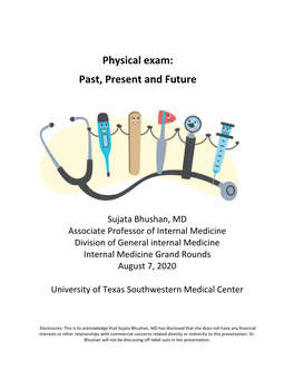 Physical Exam: Past, Present and Future