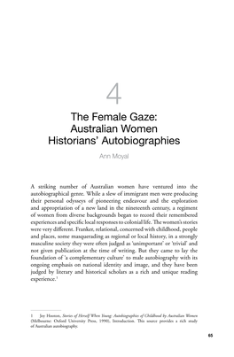 Australian Women Historians' Autobiographies