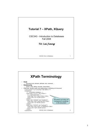 Xpath Terminology