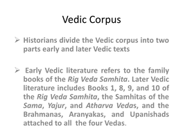 Vedic Corpus
