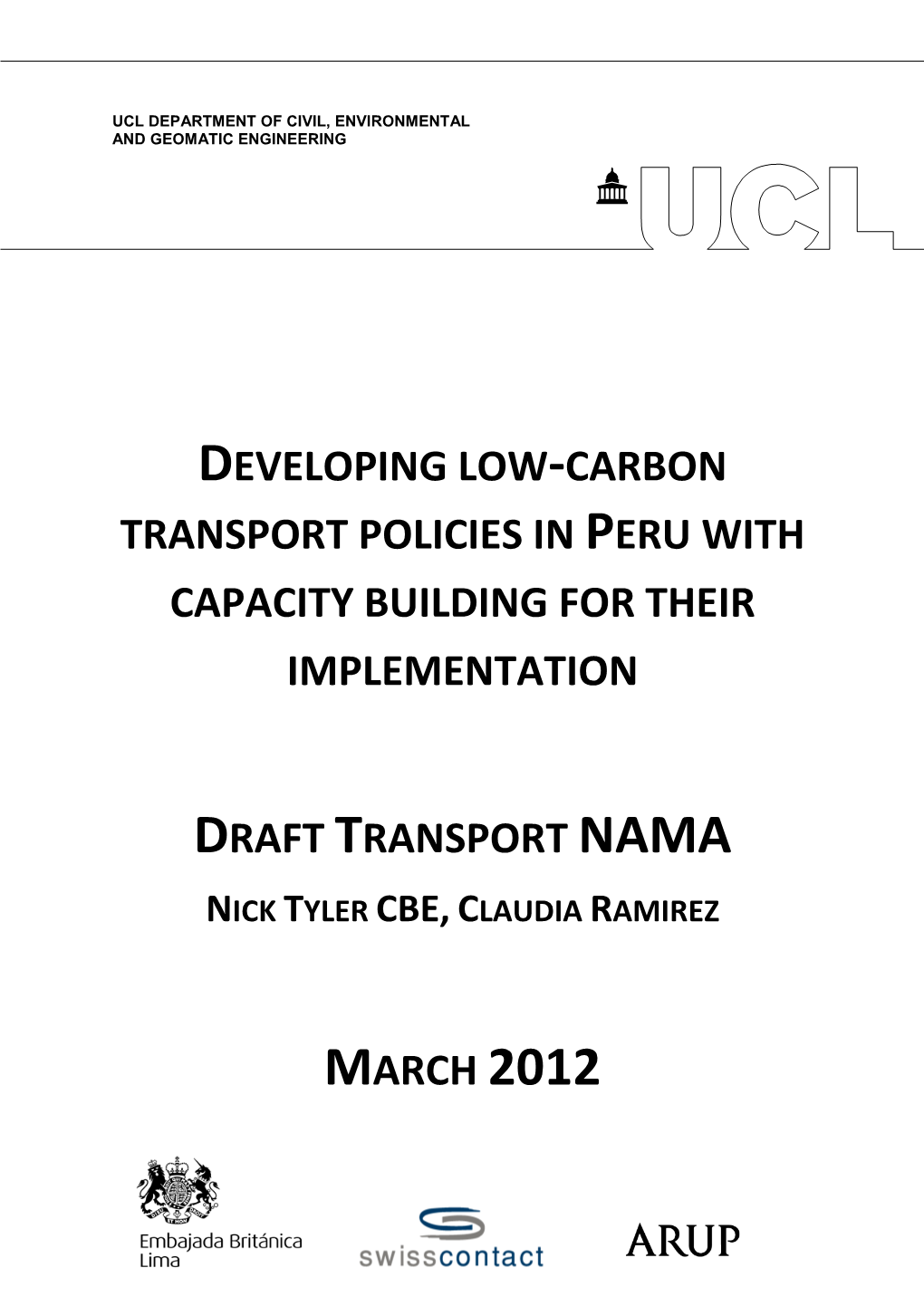 Transport Policies in Peru with Capacity Building for Their Implementation