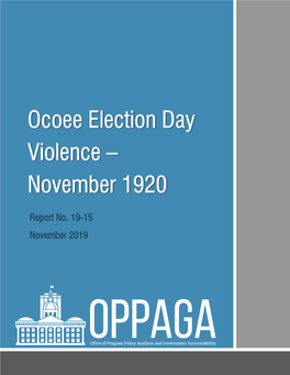 Ocoee Election Day Violence – November 1920
