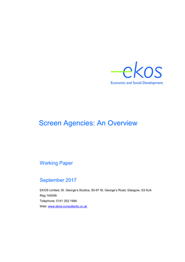 Screen Agencies: an Overview