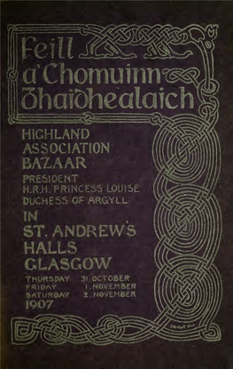 Souvenir and Handbook of Feill A' Chomuinn Ghaidhealaich (The