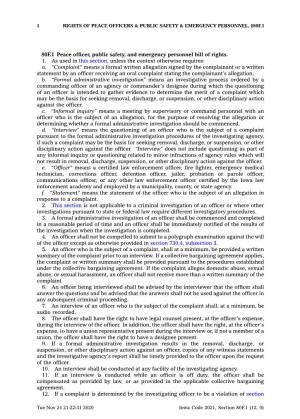 80F.1 Peace Officer, Public Safety, and Emergency Personnel Bill of Rights. 1. As Used in This Section , Unless the Context