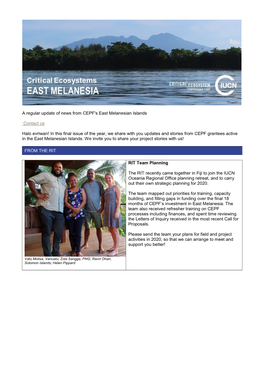 CEPF EMI Newsletter Issue 17 December 2019