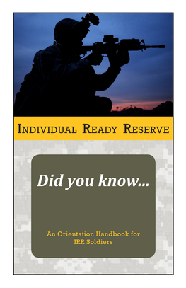 Individual Ready Reserve (IRR) Handbook