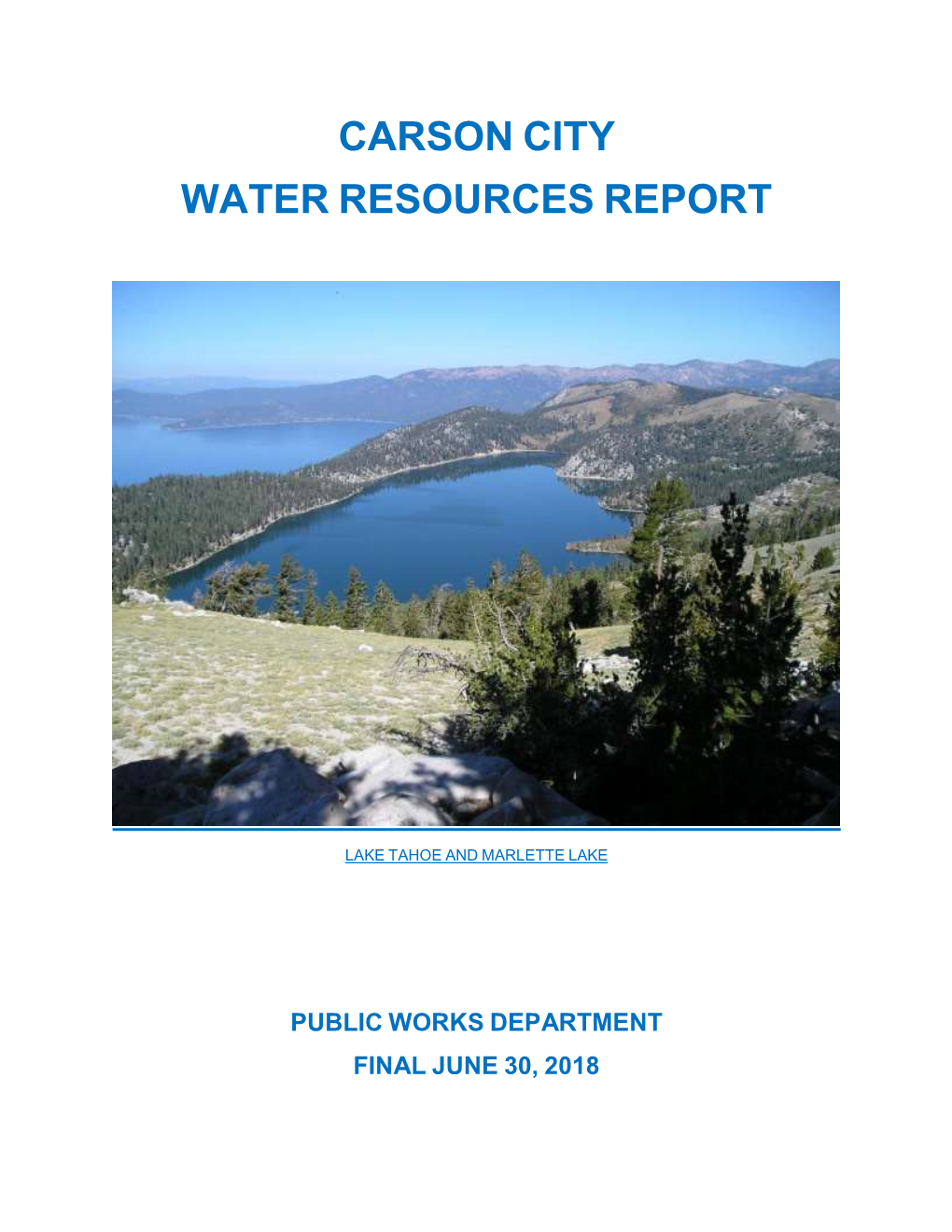 Carson City Water Resources Report