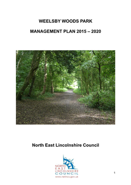 Weelsby Woods Park Management Plan 2015