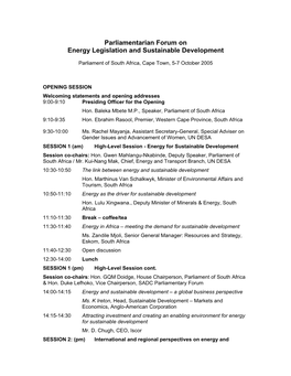 Parallel Session 3A (Am) – Energy Development and Natural Resources Management