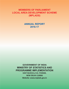 Members of Parliament Local Area Development Scheme (Mplads)