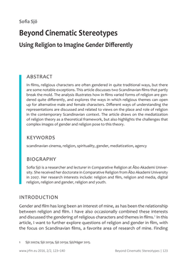 Beyond Cinematic Stereotypes Using Religion to Imagine Gender Differently