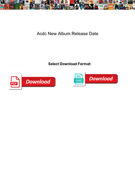 Acdc New Album Release Date