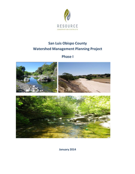 San Luis Obispo County Watershed Management Planning Project Phase I