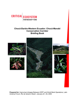 Chocó-Manabí Conservation Corridor Briefing Book