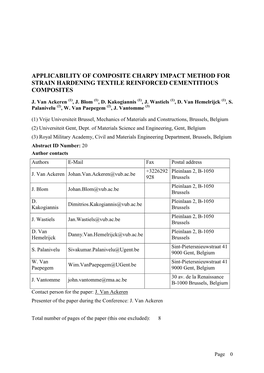 Applicability of Composite Charpy Impact Method for Strain Hardening Textile Reinforced Cementitious Composites