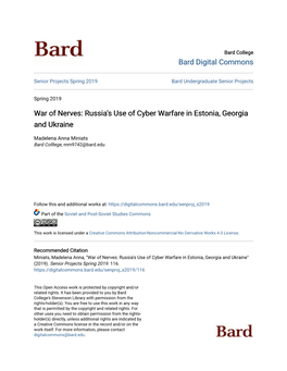 Russia's Use of Cyber Warfare in Estonia, Georgia and Ukraine