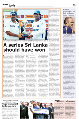A Series Sri Lanka Should Have