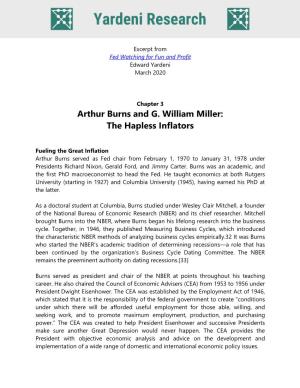 Arthur Burns and G. William Miller: the Hapless Inflators