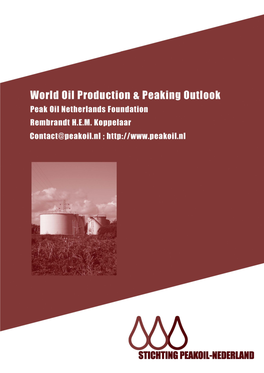 World Oil Production and Peaking Outlook.Pdf