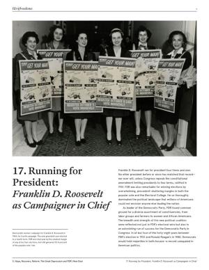 17.Running for President: Franklin D. Roosevelt As