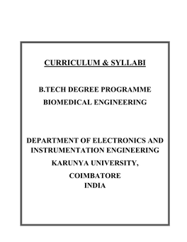 Curriculum & Syllabi