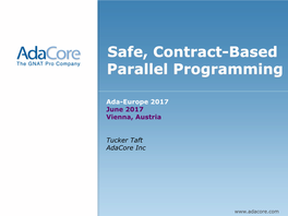 Safe, Contract-Based Parallel Programming