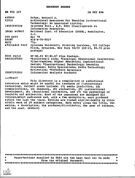 Awiilabie from Document Resume Ir 005 974