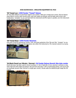 Eleven Rack Amps with Pics