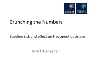 Relative Risk Reduction (RRR): Difference Between the Event Rates in Relative Terms: 20% RD/CER - 10%/40% = 25%